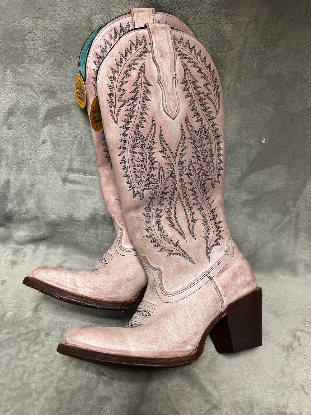 CORRAL Embroidered Western Boots Size 7 - Picture 4 of 9